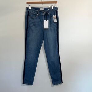 Sofia by Sofia Vergara Blue Skinny Jeans with Black Tuxedo Accents